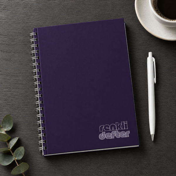 Mor Defter A5 Spiralli Sert Kapak