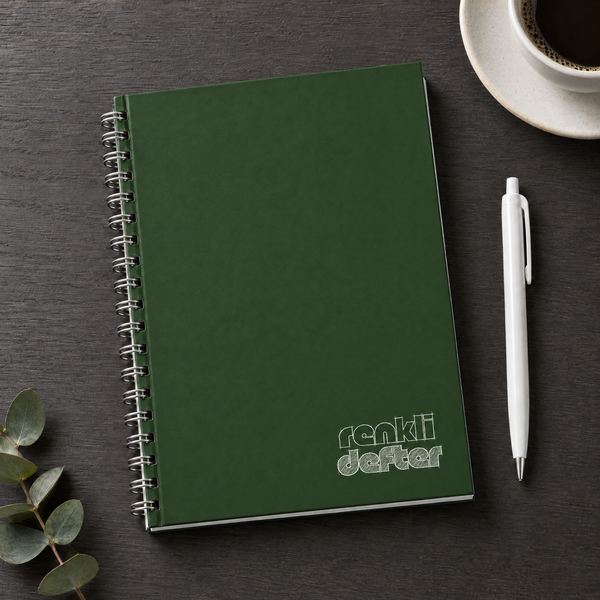 Yeşil Defter A5 Spiralli Sert Kapak